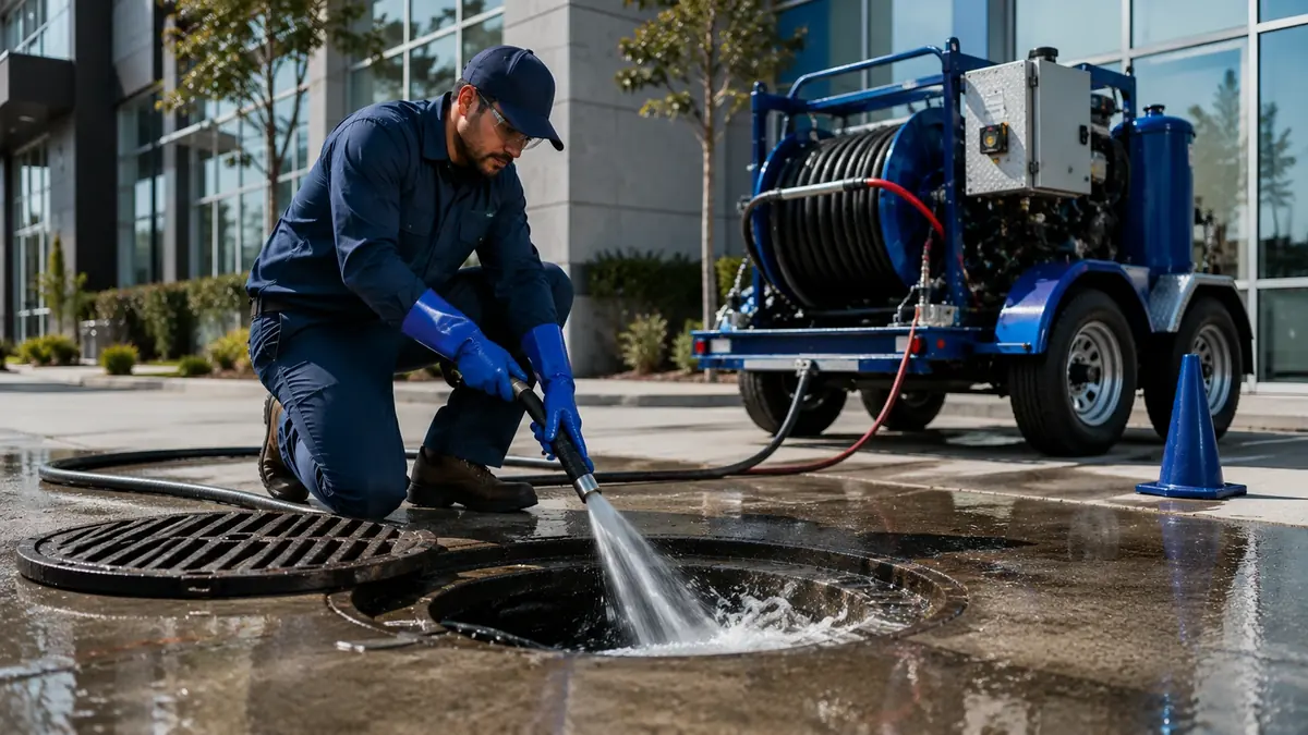 Commercial Hydro Jet Drain Cleaning in Angwin
