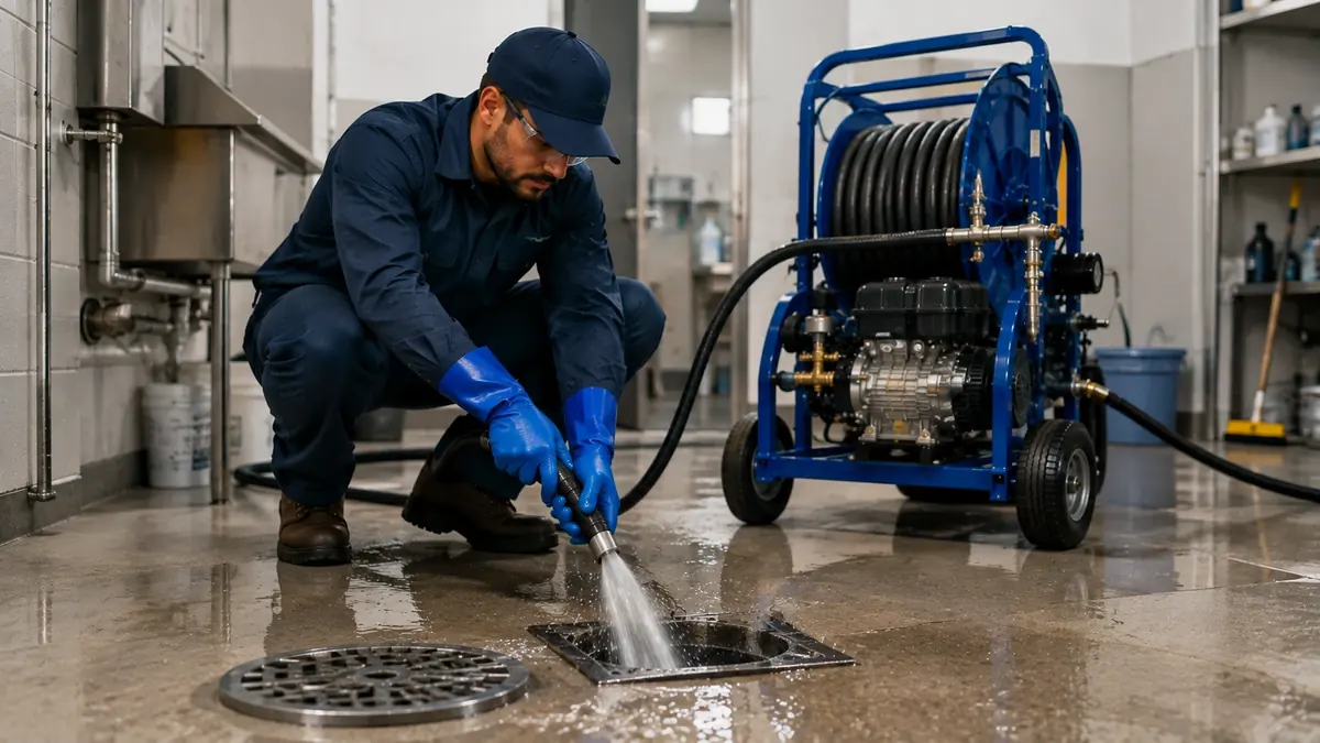 Floor Drain Hydro Jet Cleaning in Angwin