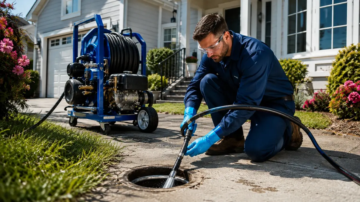 Residential Hydro Jet Drain Cleaning in Angwin