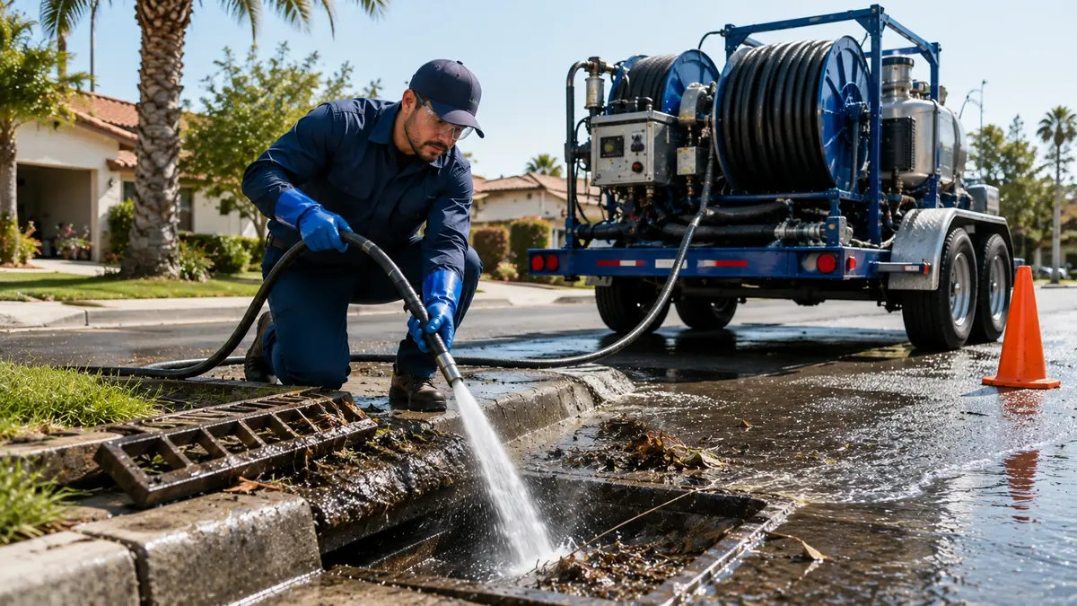 Storm Drain Hydro Jet Cleaning in Angwin
