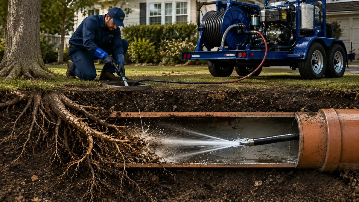 Tree Root Removal with Hydro Jetting in Angwin
